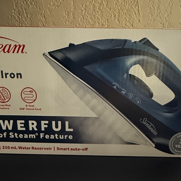 Sunbeam Classic Steam Iron Blue New - Picture 3 of 8
